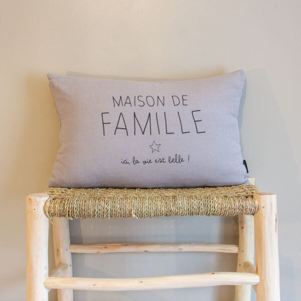 Coussin Maison de Famille Ficelle Sophie Janiere