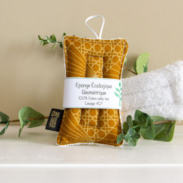 Eponge ecologique Geometrique Jaune Emmanuel Creation