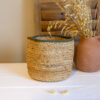 Panier Haut Jute Bordure Kaki M La Maison de Lilo