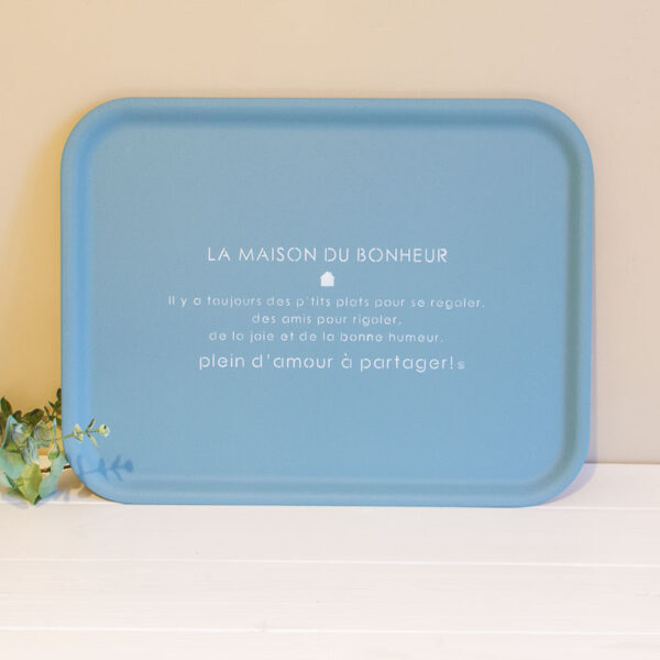 Plateau La Maison du Bonheur Bleu Horizon Sophie Janiere