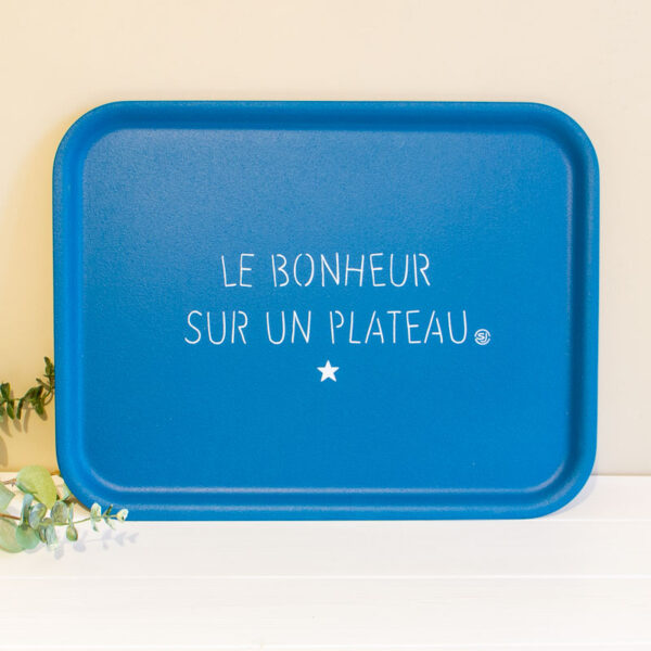 Plateau Le Bonheur sur un plateau Bleu Glenan Sophie Janiere