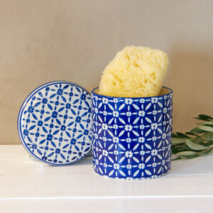 Pot a coton Ceramique Pattern Bleu Savonnerie de Nyons3