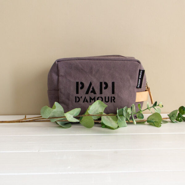 Trousse papi damour gris Sophie Janiere