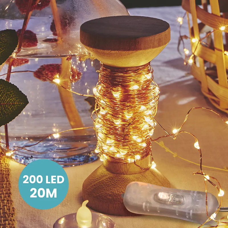 Guirlande déco 10 ampoules micro LED