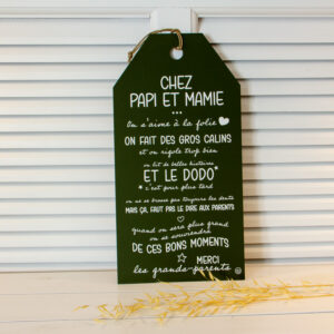panneau chez papi mamie vert Sophie Janiere