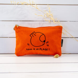 trousse tous a la plage abricot Sophie Janiere