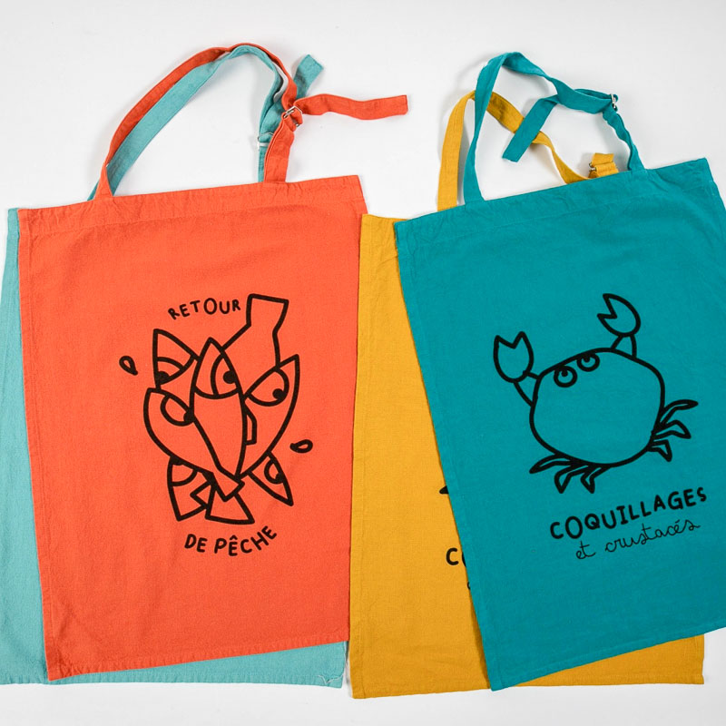 bavoirs adulte coquillages et crustaces sophie janiere