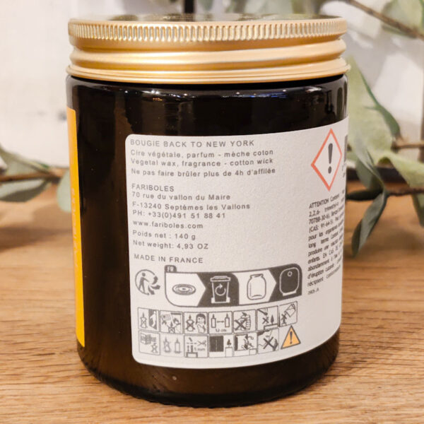 bougie 140gr back to new york verso1 fariboles