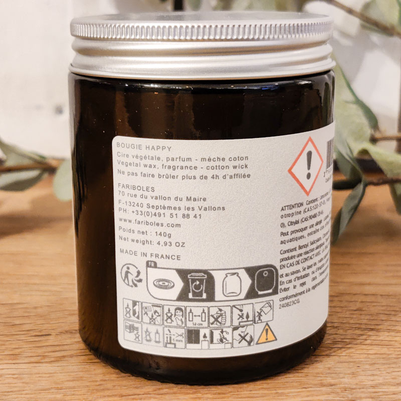 bougie 140gr happy verso1 fariboles