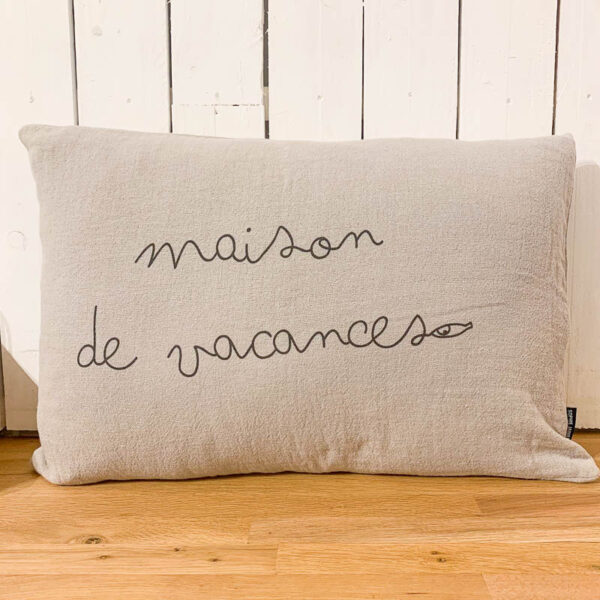 coussin maison de vacances gris sophie janiere