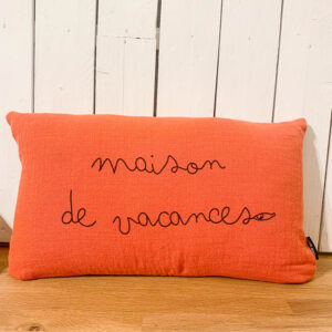 coussin maison de vacances rouge sophie janiere