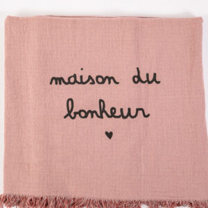 plaid bicolore maison du bonheur rose sophie janiere