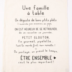 torchon une famille a table sophie janiere