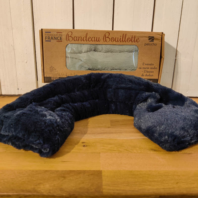 tour de cou chauffant bleu nuit pelucho