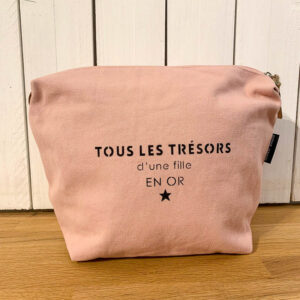 trousse suzanne tresors une fille en or rose fané sophie janiere