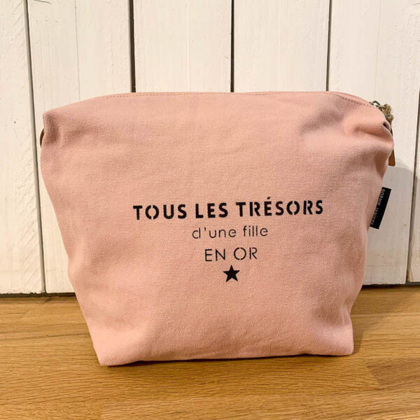 trousse suzanne tresors une fille en or rose fané sophie janiere