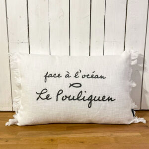 Coussin Fancy 40x60 le pouliguen blanc Sophie Janière