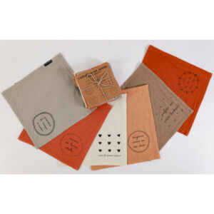 lot de 6 serviettes petits bonheurs