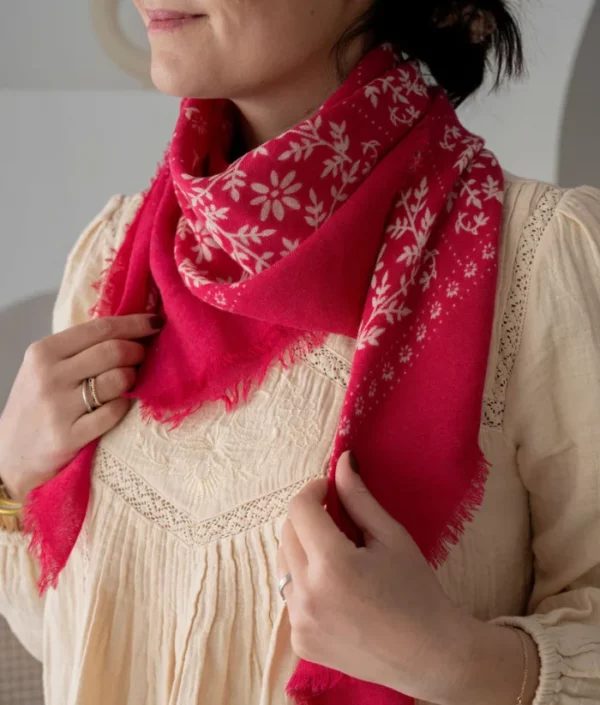 foulard en laine karma pink 0