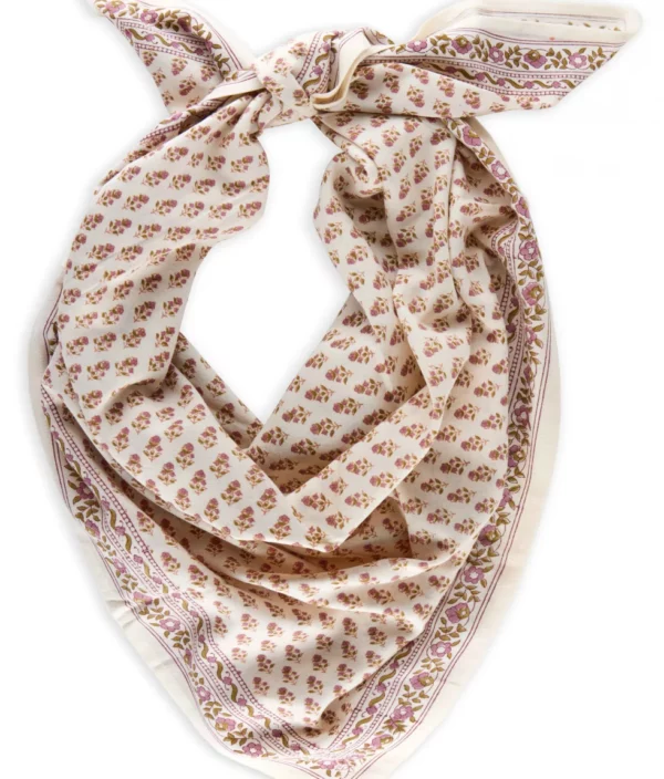 foulard fleuri indien femme aarti vanille bindi atelier1