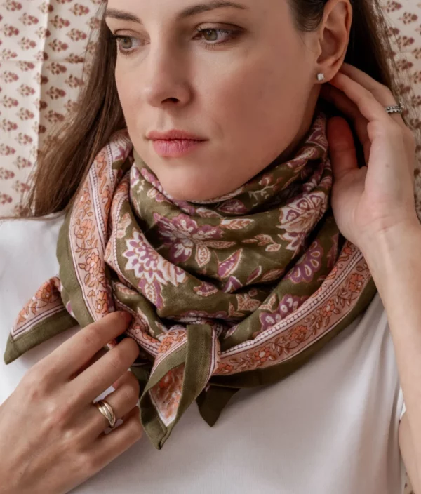 foulard indien femme matira verde bindi atelier