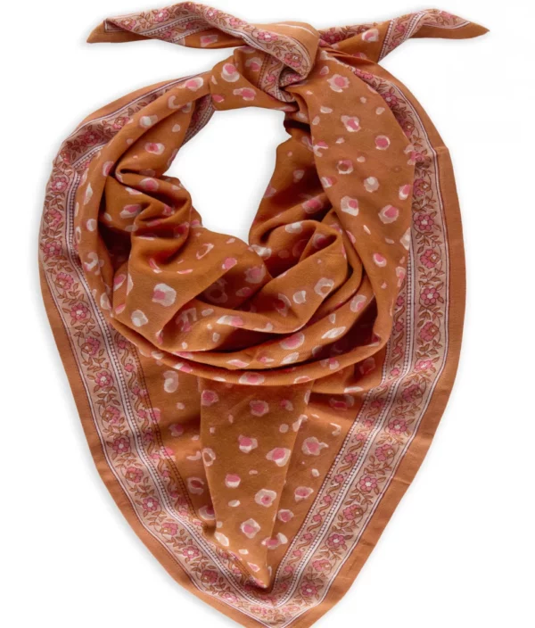 foulard leopard bengal praline bindi atelier