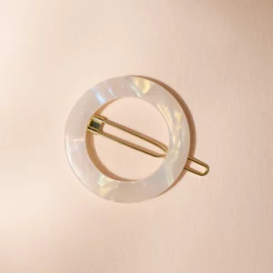 Barrette ronde en Nacre Bachca