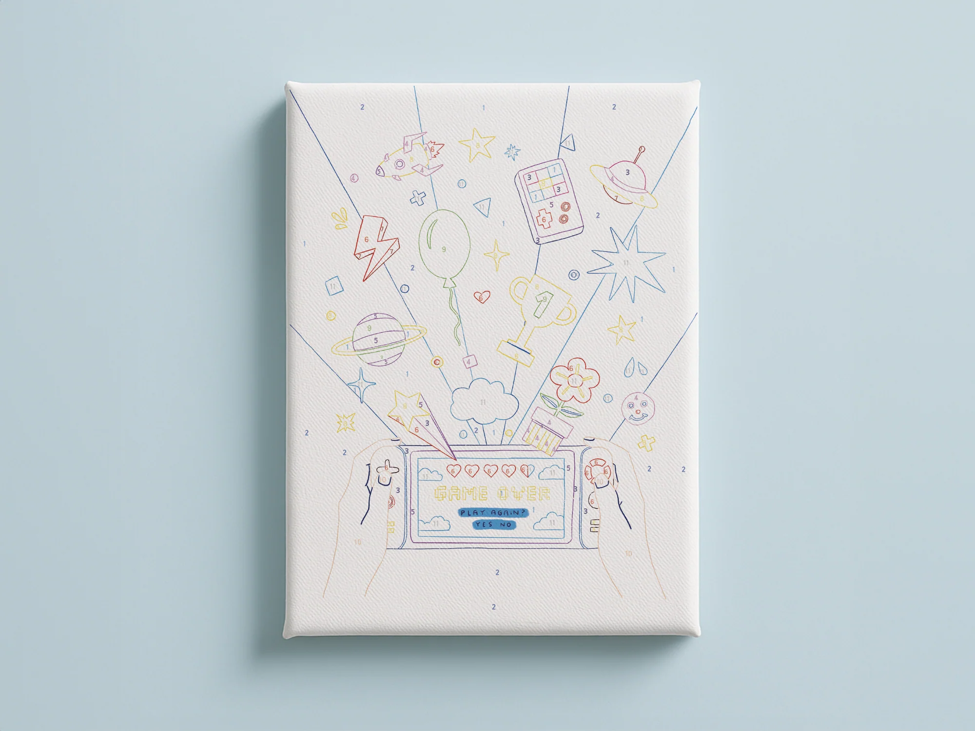Coffret Peinture au Numéro Kids Video Game La Petite Epicerie b