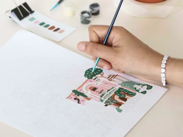 Coffret Peinture au Numéro Rome La Petite Epicerie b