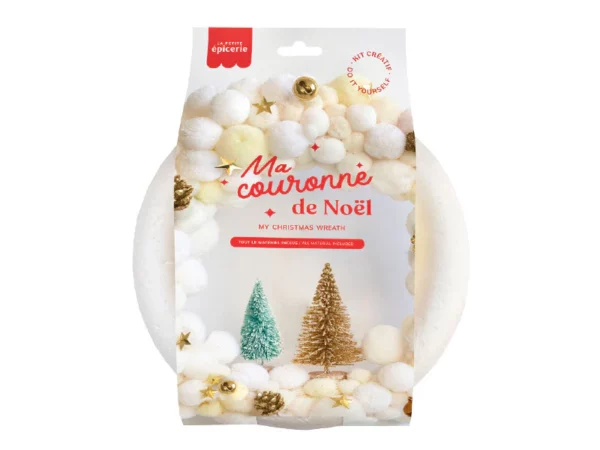 Kit couronne de Noël Blanc et beige La Petite Epicerie
