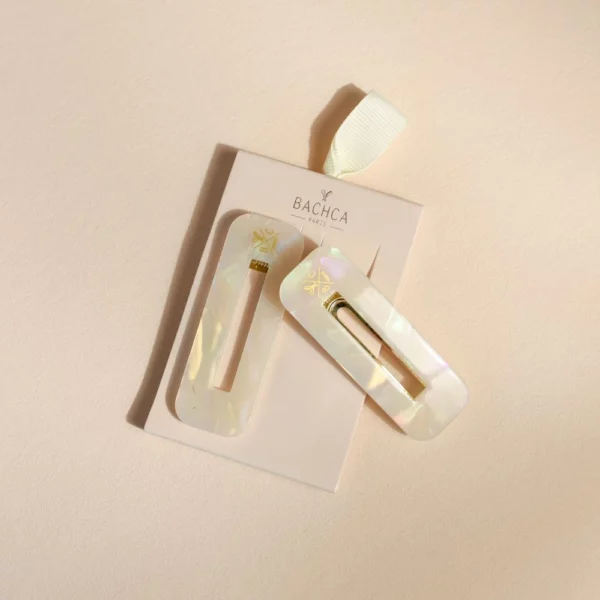 Lot de 2 Barrettes Nacre Bachca