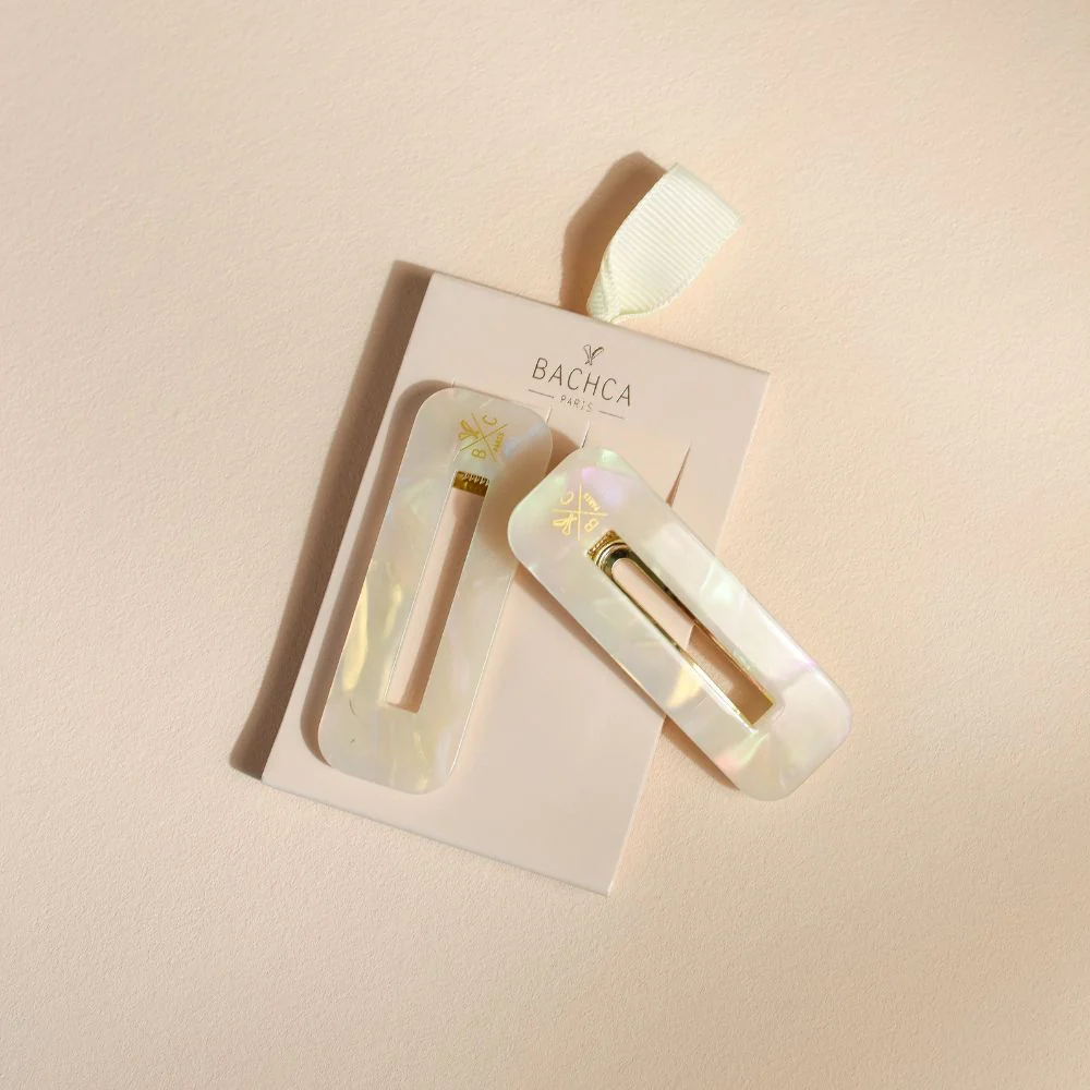 Lot de 2 Barrettes Nacre Bachca