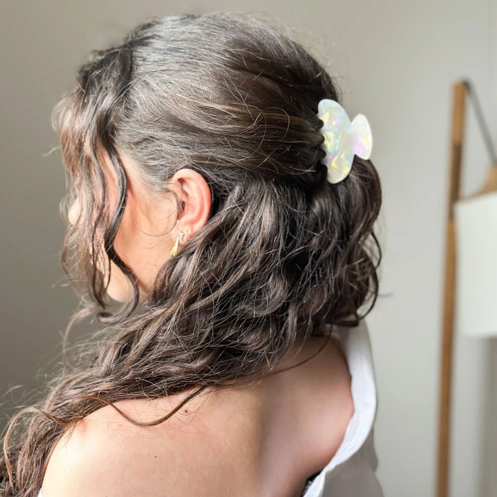 Pince à Cheveux Nacre Moyen format Bachca b
