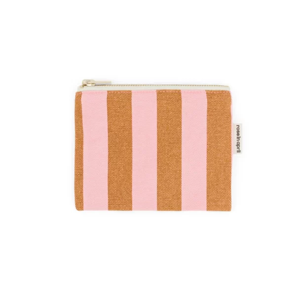 Porte Monnaie Marie Rayures Strawberry Caramel Rose in April b