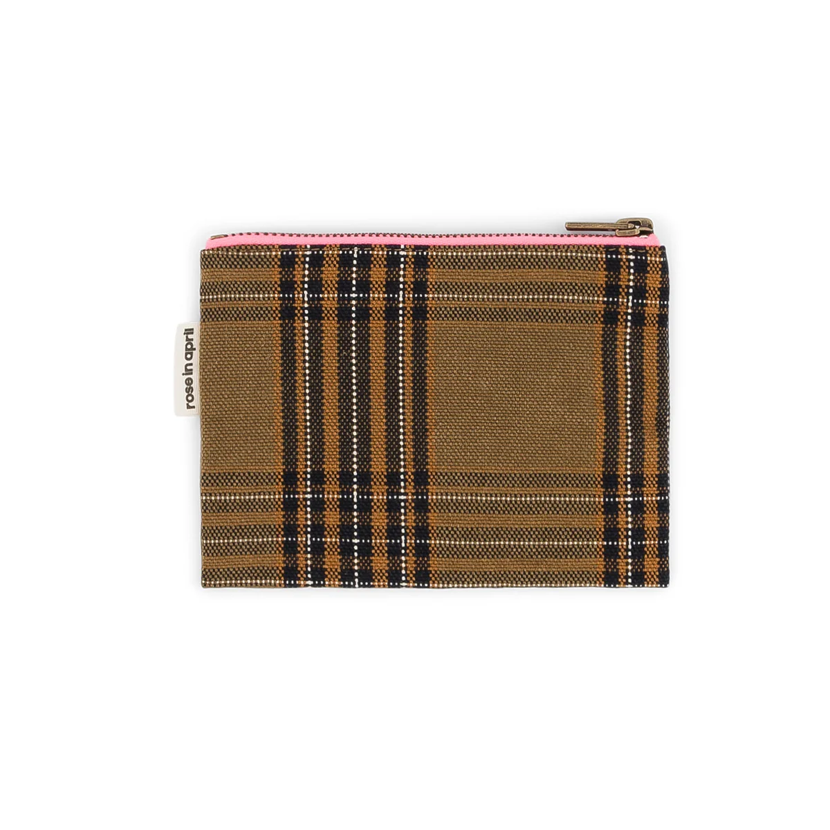 Porte Monnaie Marie Tartan Rose in April b