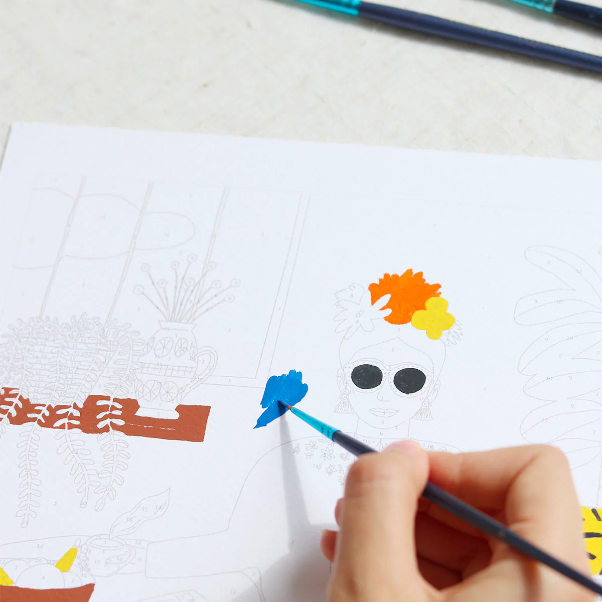 Coffret Peinture au Numéro La Fille aux Chats la Petite Epicerie b