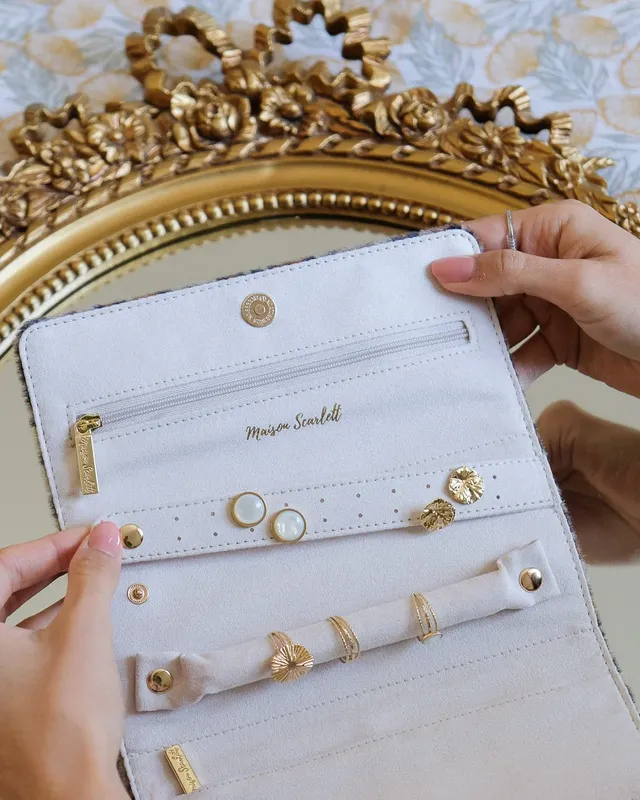 Pochette à bijoux Catherine en léopard Maison Scarlett c