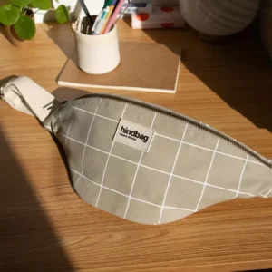 Sac banane Olivia Carreaux vert argile blanc Hindbag