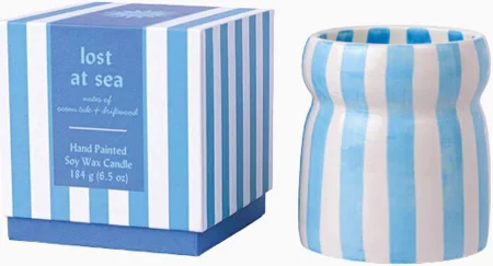 Bougie Cabana Rayures Bleu Lost at Sea Paddywax c