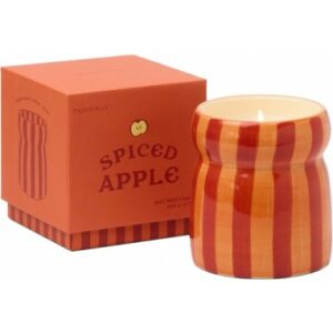 Bougie Cabana Rayures Rouge Corail Pomme épicée Paddywax