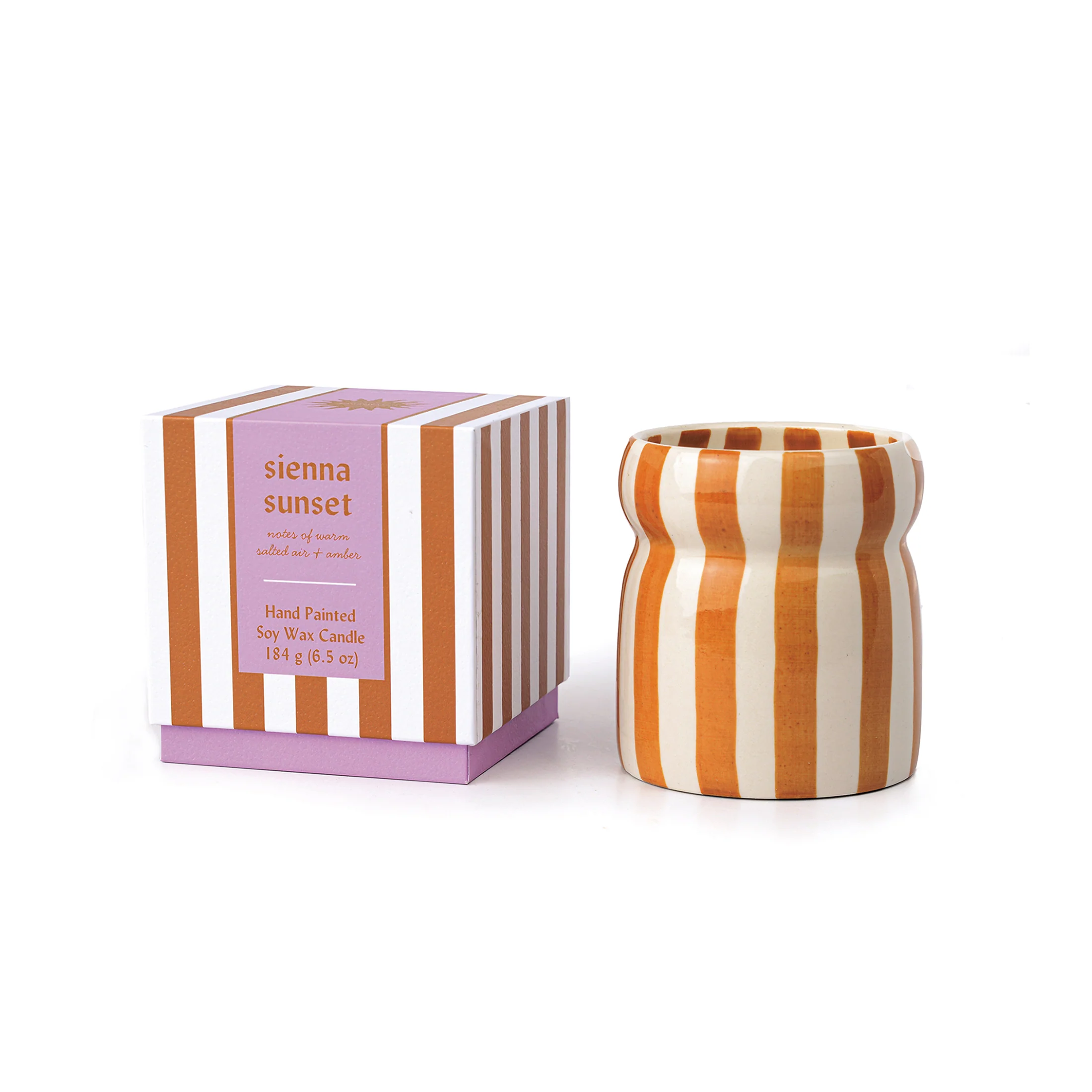 Bougie Cabana Rayures Rouille Sienna Sunset Paddywax c