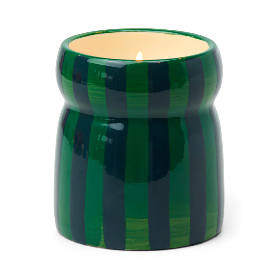 Bougie Cabana Rayures Vert Marine Sapin Paddywax c