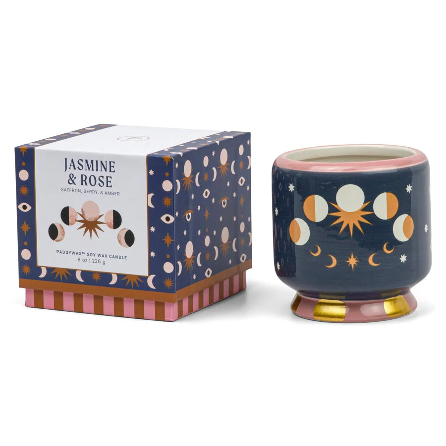 Bougie en céramique Moon Jasmin et rose Paddywax c