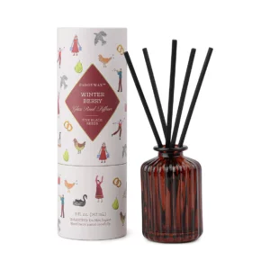 Diffuseur en verre nervuré de Noël Rouge Baies d’hiver Paddywax