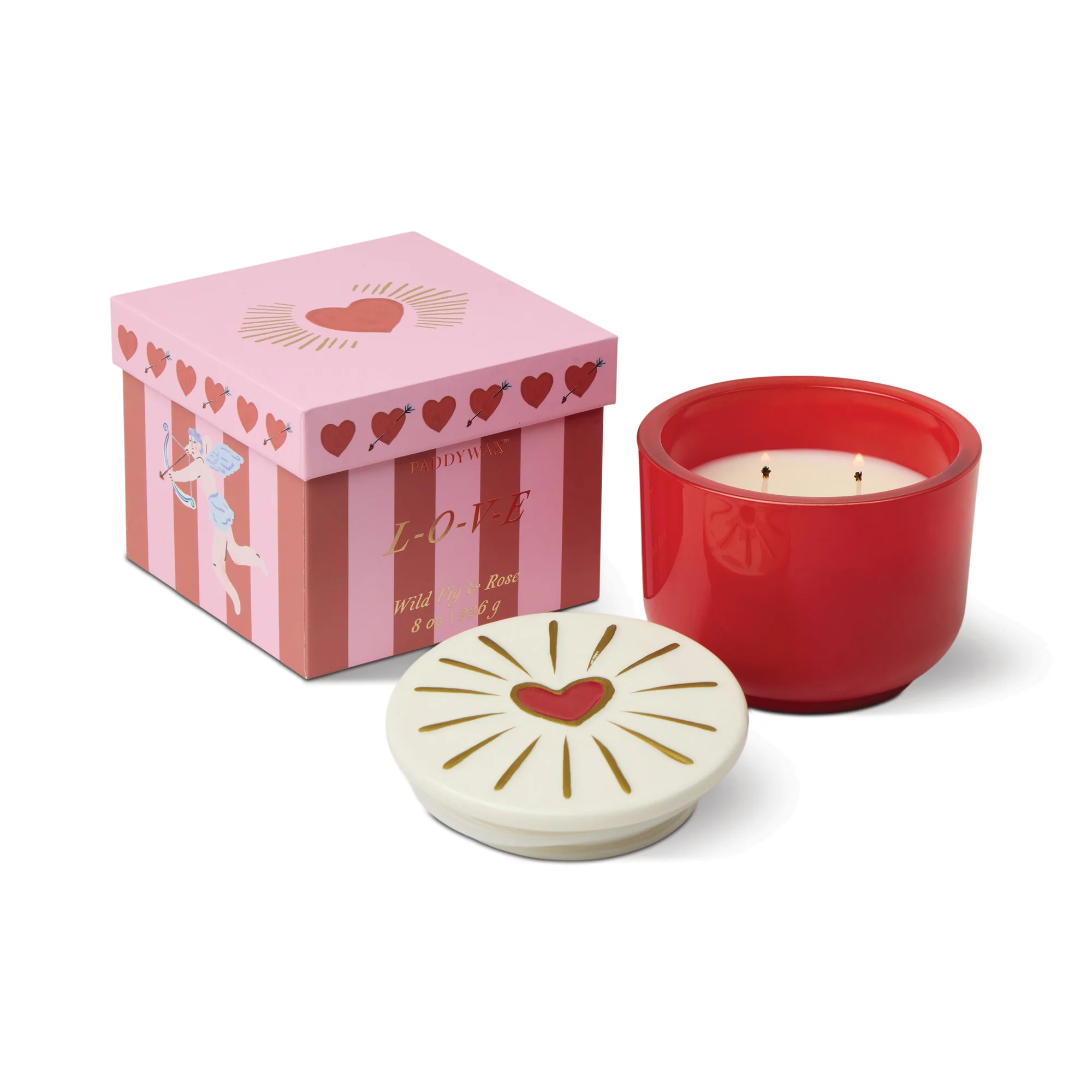 Bougie Charmed Rouge Coeur Figue sauvage & Rose Paddywax b