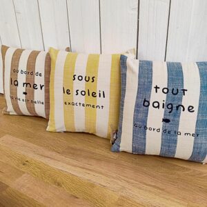 Coussin Rayures 25x25 Maison De Vacances Sophie Janière b