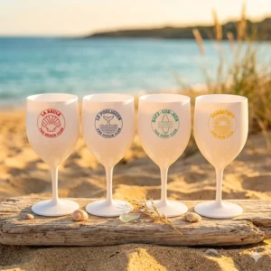 Lot 4 verres incassables Plage Jo&Mo