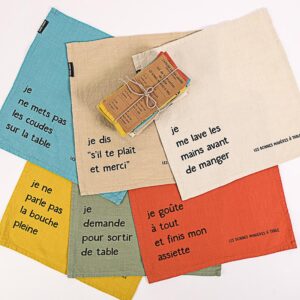 Lot 6 serviettes Les Bonnes Manières Sophie Janière