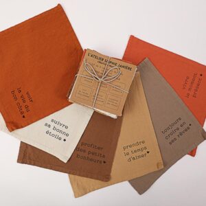 Lot 6 serviettes Suivre sa bonne étoile Sophie Janière