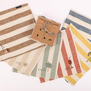 Lot de 6 serviettes Les beaux jours Sophie Janière